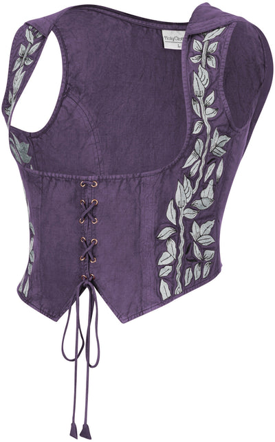 Tauriel Top Limited Edition Midnight Lavender Silver Embroidery