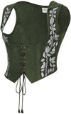 Tauriel Top Limited Edition Moss Green Silver Embroidery